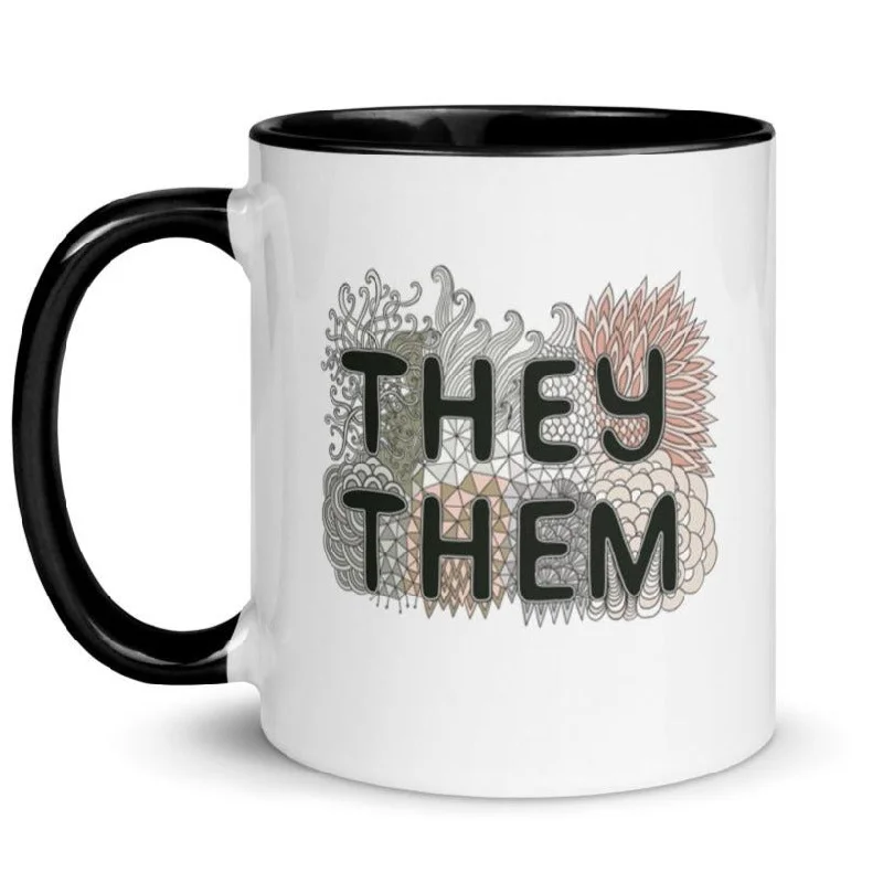 Great Deals They/Them Pronouns Doodle -- Mug