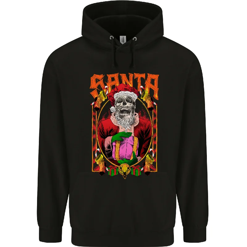 Flash Deals Death Santa Satan Skull Christmas Xmas Mens 80% Cotton Hoodie
