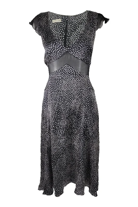 Holiday Sale Emporio Armani Vintage Pure Silk Sheer Waist Dress, A/W 2004