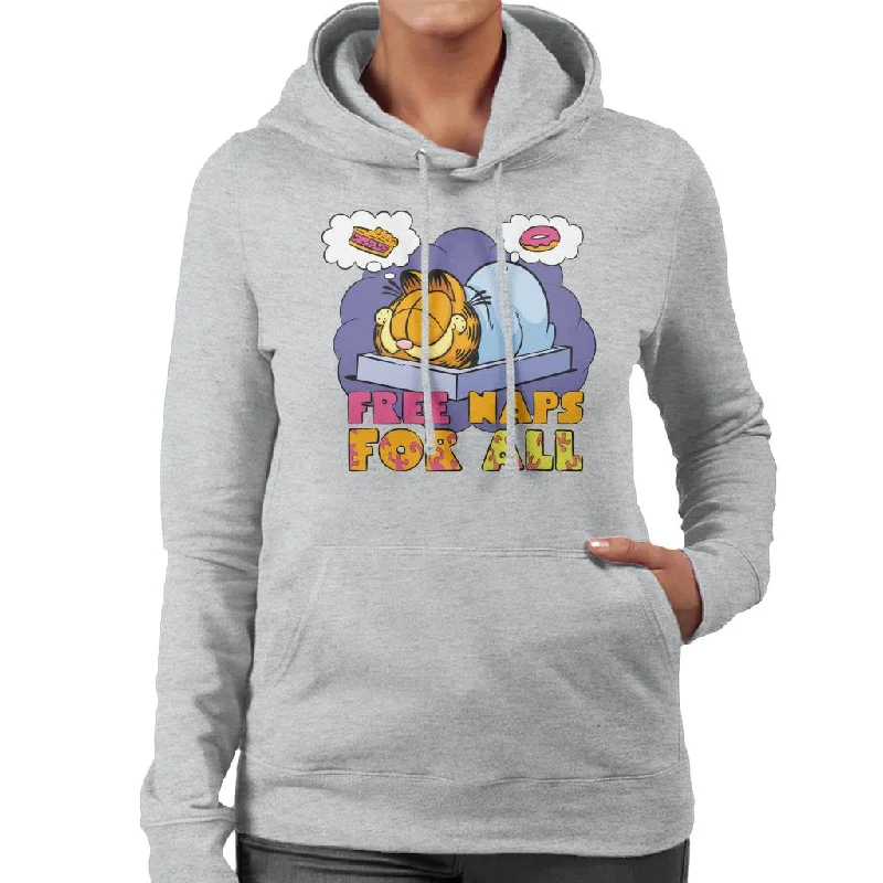 Lowest Prices Garfield Free Naps For All Women's Hooded Sweatshirt