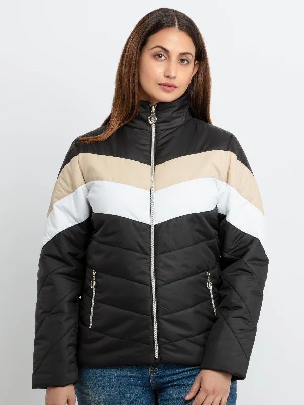 Instant Discount Womens Quilted High Neck Jacket
