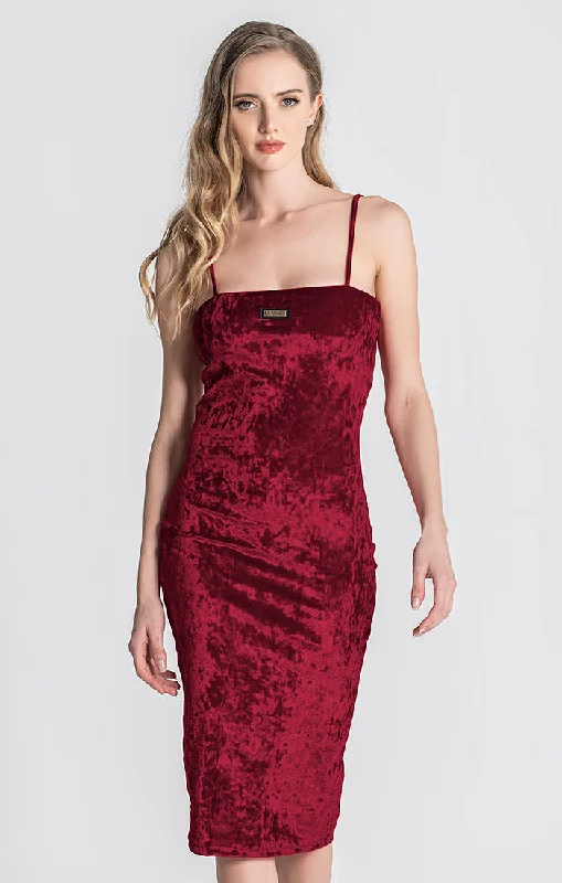 Best Seller Burgundy Retro Dress