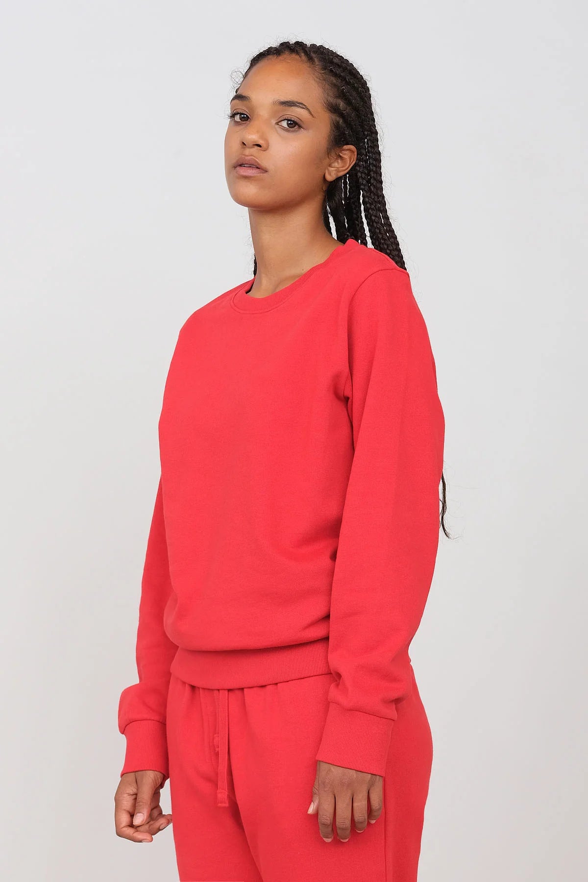 Can't Miss Women's Gauzed Crewneck Sweatshirt Red