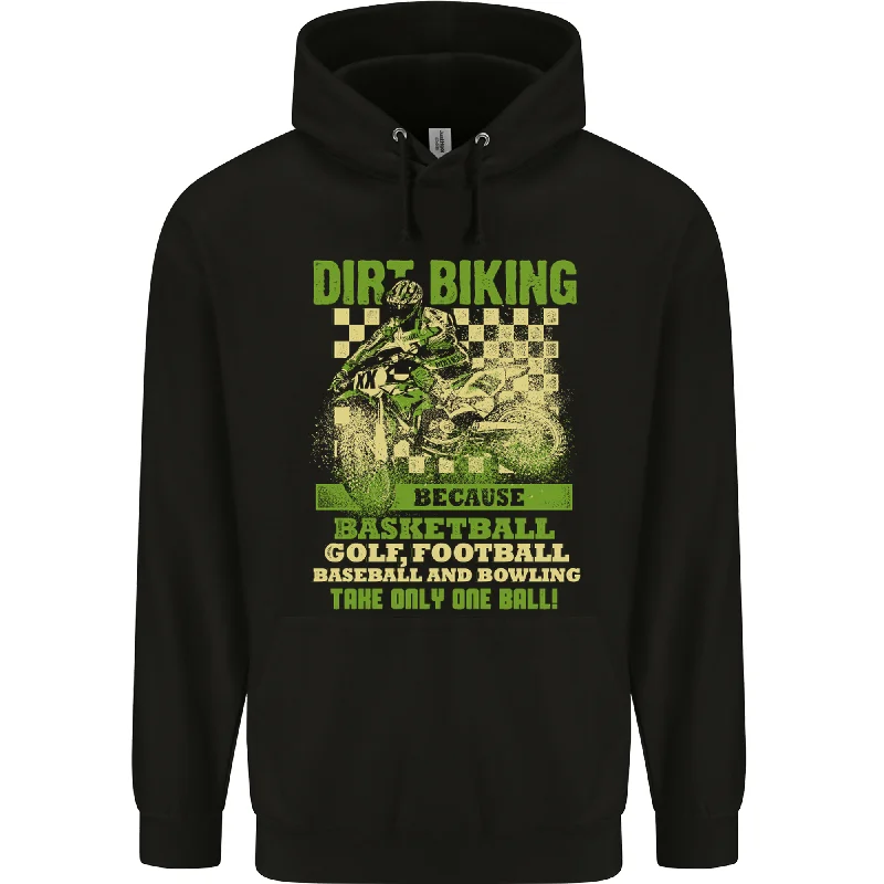 The Best Prices Dirt Biking 2 Balls Bike Motocross MotoX Mens 80% Cotton Hoodie