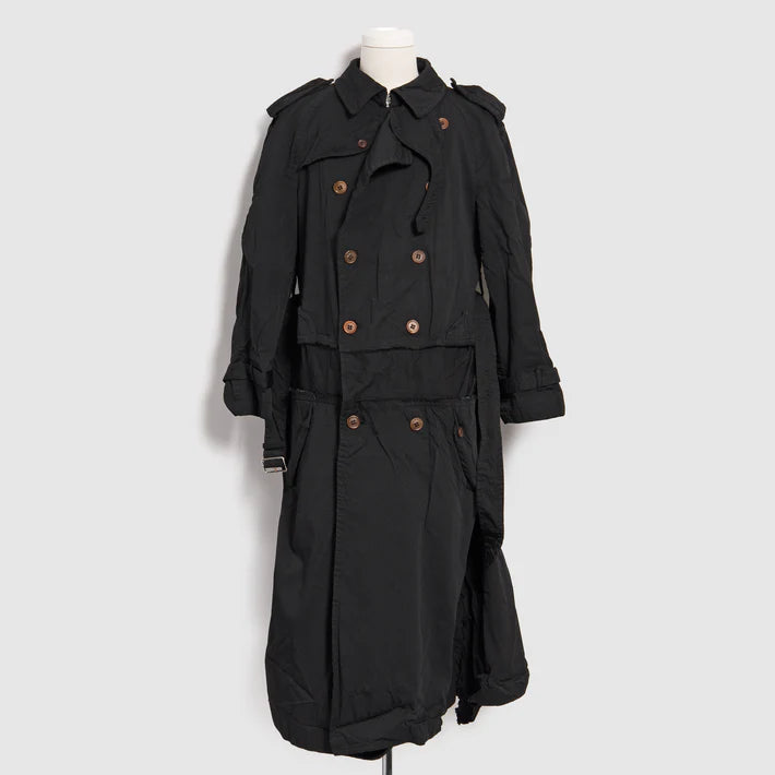 Clearance Items BLACK Comme des Garçons Double Breasted Trench Coat (Black)