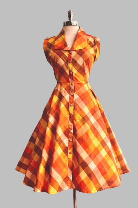 Special Discount Autumn Madras Shirt Dress