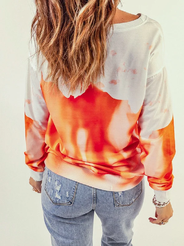 Exclusive Savings Orange and White Tie-Dye Hoodie