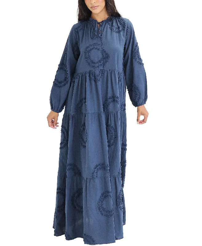 TIME-Limited Offer Textured Circle Maxi Dress