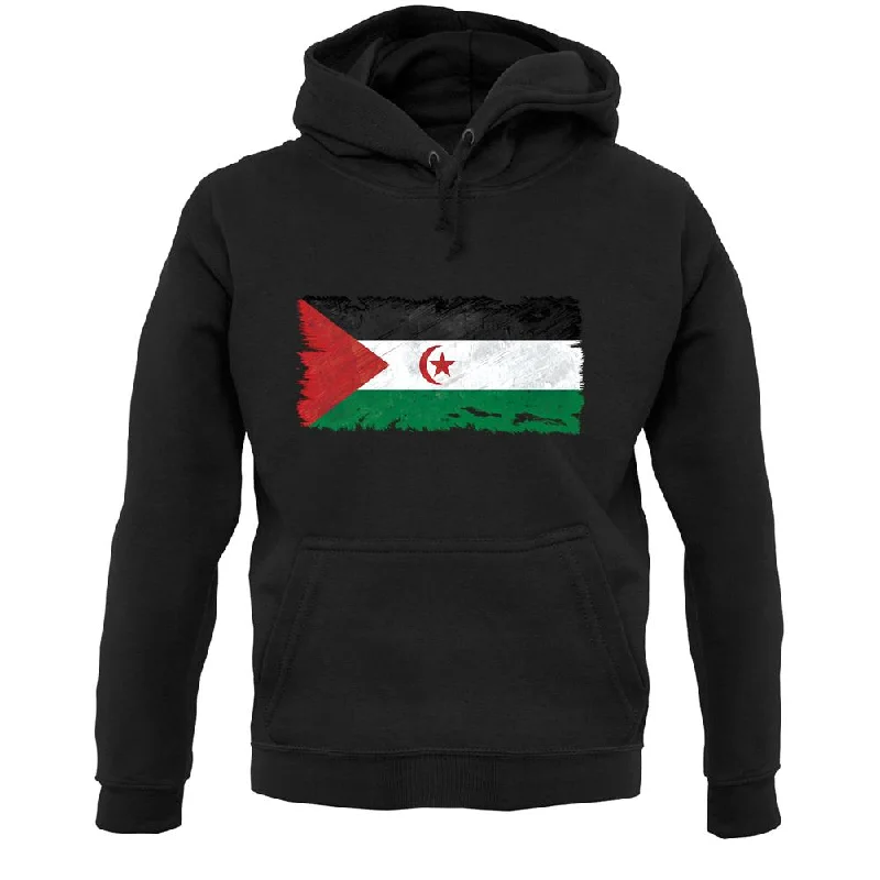 Instant Discount Sahrawi Arab Democratic Republic Grunge Style Flag Unisex Hoodie