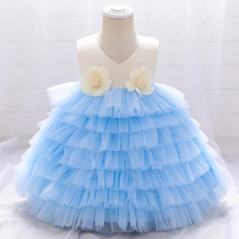 Today’s Deal Baby Girl Birthday Party Dresses Toddler Fluffy Formal Princess Dress