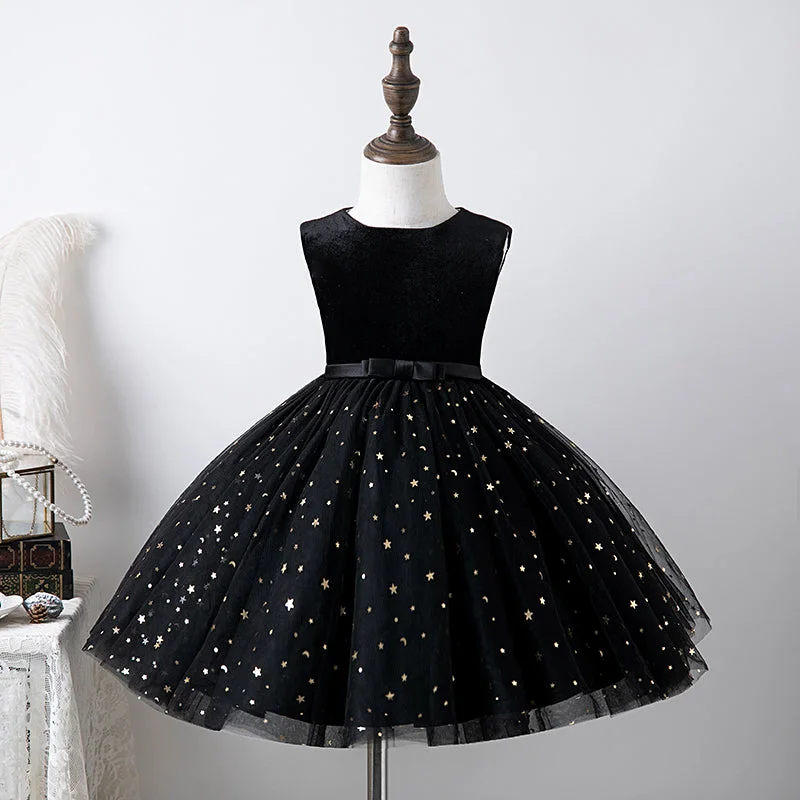 Markdown Madness Baby Girl Princess Dress Sleeveless Black Puffy Sequined Birthday Party Dress Markdown Madness Baby Girl Princess Dress Sleeveless Black Puffy Sequined Birthday Party Dress