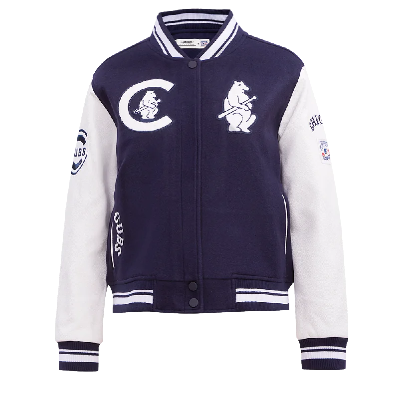 Flash Deals CHAMARRA UNIVERSITARIA MLB CHICAGO CUBS RETRO CLASSICS PARA MUJER