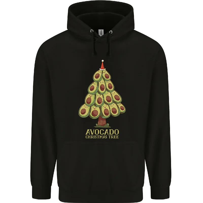 Mega Sale Avocado Christmas Tree Xmas Funny Food Mens 80% Cotton Hoodie