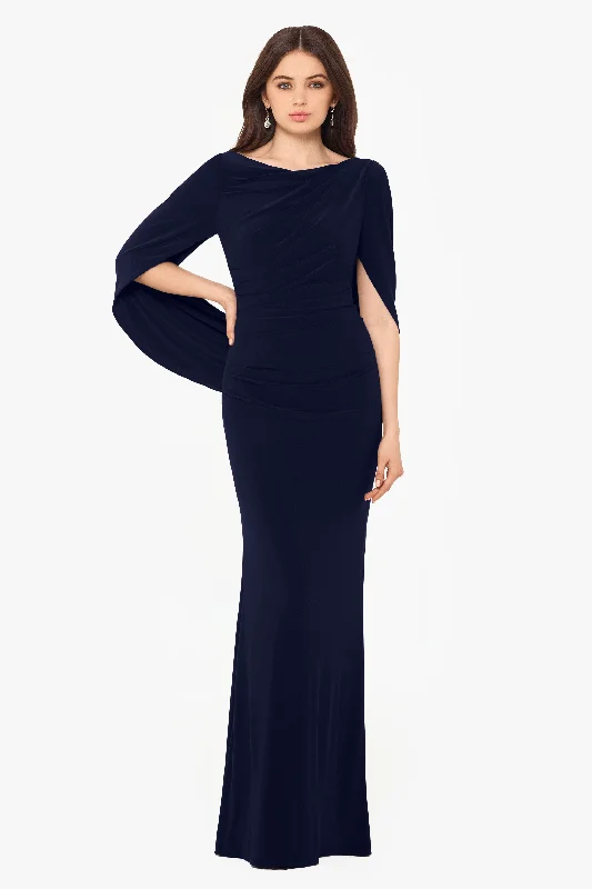 Price Smash "Miriam" Long Jersey Draped Back Gown