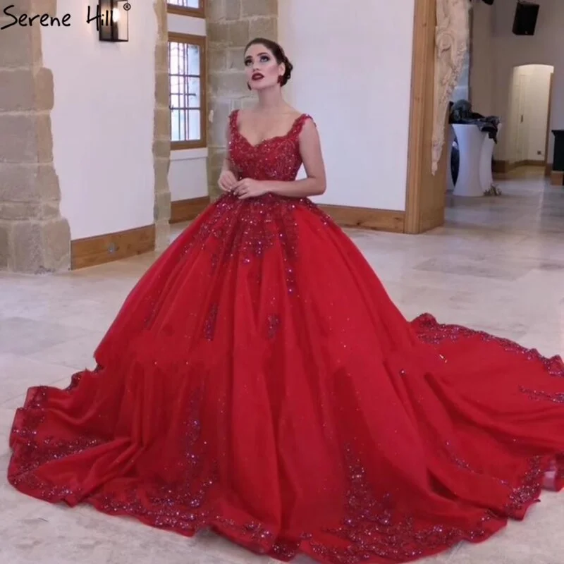 Final Sale Ruhigen Hill Red Ärmellose Sexy Hochzeit Kleider 2024 Dubai High-end-Perlen Perlen Braut Kleid HA2440 Nach Maß Final Sale Ruhigen Hill Red Ärmellose Sexy Hochzeit Kleider 2024 Dubai High-end-Perlen Perlen Braut Kleid HA2440 Nach Maß