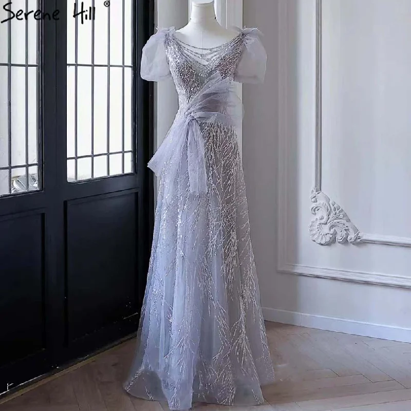 Special Savings Serene Hill Grey Luxury Puffy Sleeves Evening Dresses Gowns 2024 Beaded A-Line For Women Party LA71474 Special Savings Serene Hill Grey Luxury Puffy Sleeves Evening Dresses Gowns 2024 Beaded A-Line For Women Party LA71474
