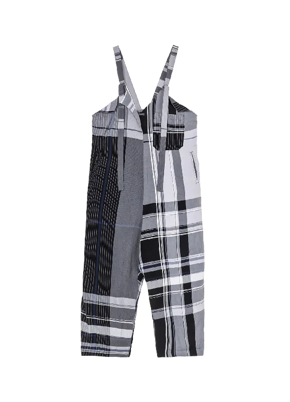 Limited Time Discount RAYON WRINKLED PLAID SALOPETTE