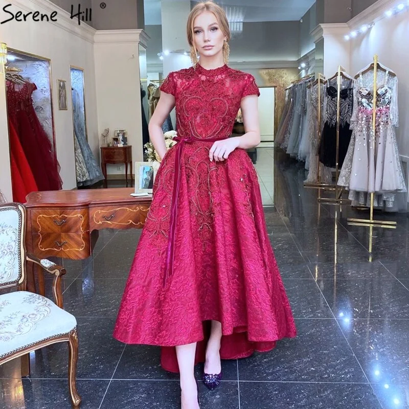 Referral Discount Red Asymmetrical Luxury Lace Evening Dresses 2024 Sleeveless Sexy Beading Cryastal Formal Dress Serene Hill LA70227 Referral Discount Red Asymmetrical Luxury Lace Evening Dresses 2024 Sleeveless Sexy Beading Cryastal Formal Dress Serene Hill LA70227