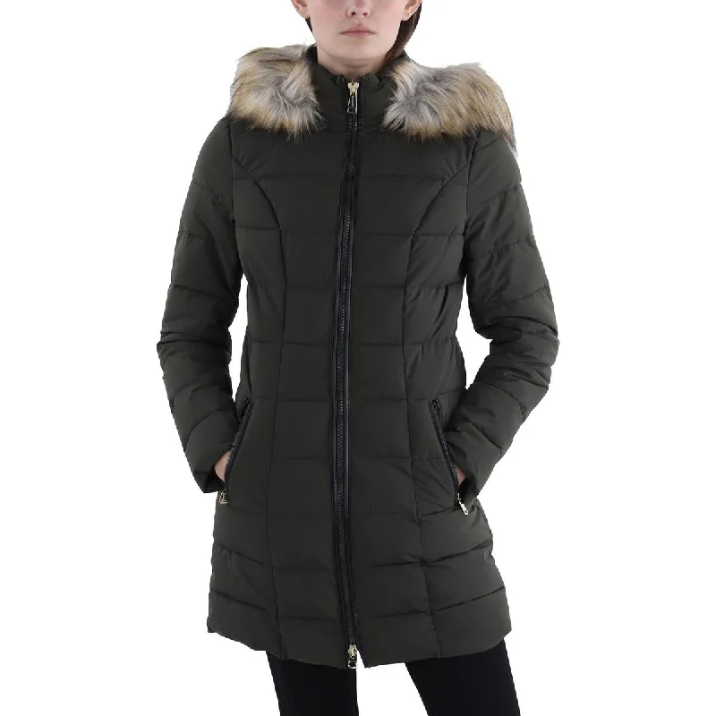 Amazing Deals Laundry by Shelli Segal Womens Quilted Hooded Puffer Jacket