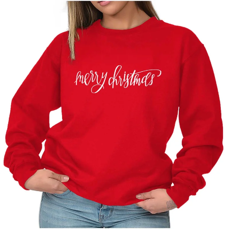 Clearance Event Merry Christmas Crewneck Sweatshirt