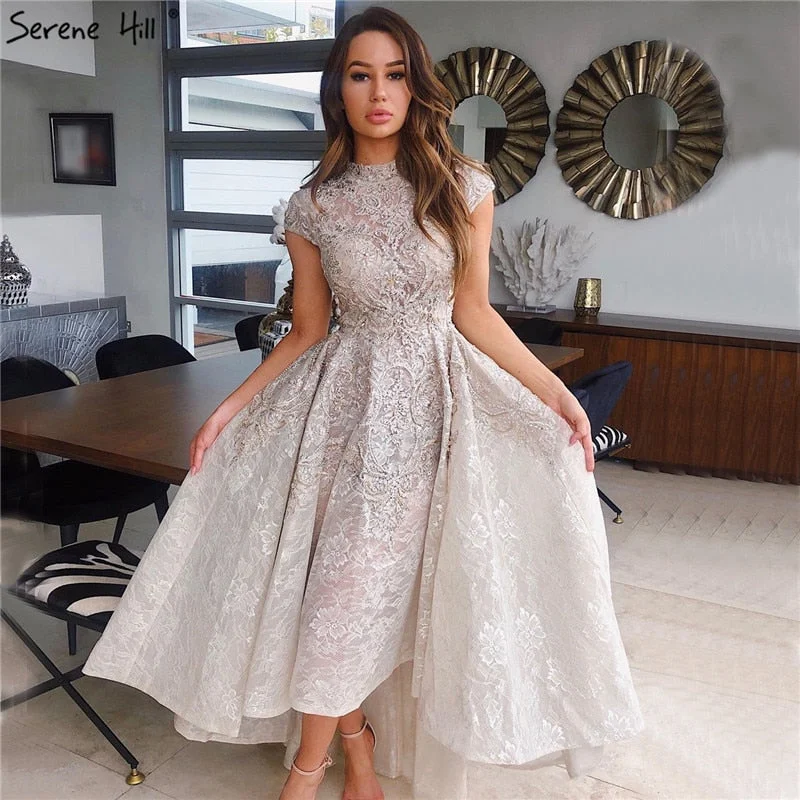 Best Deals Gold High Neck Luxury Asymmetrical Evening Dresses 2024 Cap Sleeve Lace Beading Evening Gowns Serene Hill LA70227 Best Deals Gold High Neck Luxury Asymmetrical Evening Dresses 2024 Cap Sleeve Lace Beading Evening Gowns Serene Hill LA70227