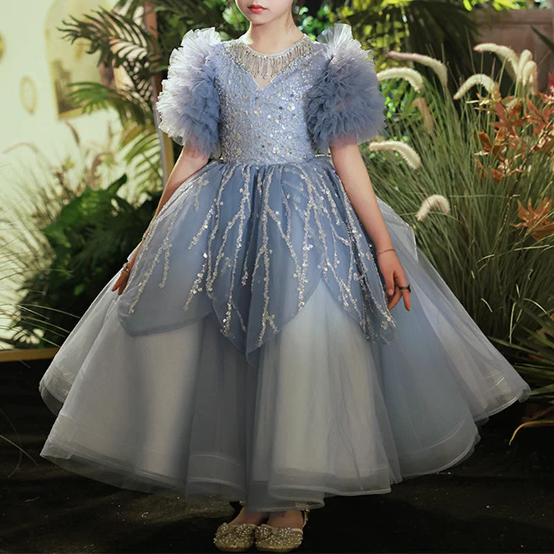 Weekend Flash Sale Flower Girl Dress Toddler Ball Gowns Summer Birthday Party Dress Gray Puffy Sequins Pageant Dress Weekend Flash Sale Flower Girl Dress Toddler Ball Gowns Summer Birthday Party Dress Gray Puffy Sequins Pageant Dress