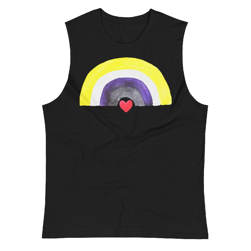 Extra Savings Non-Binary Rainbow Flag -- Straight Cut Tanktop