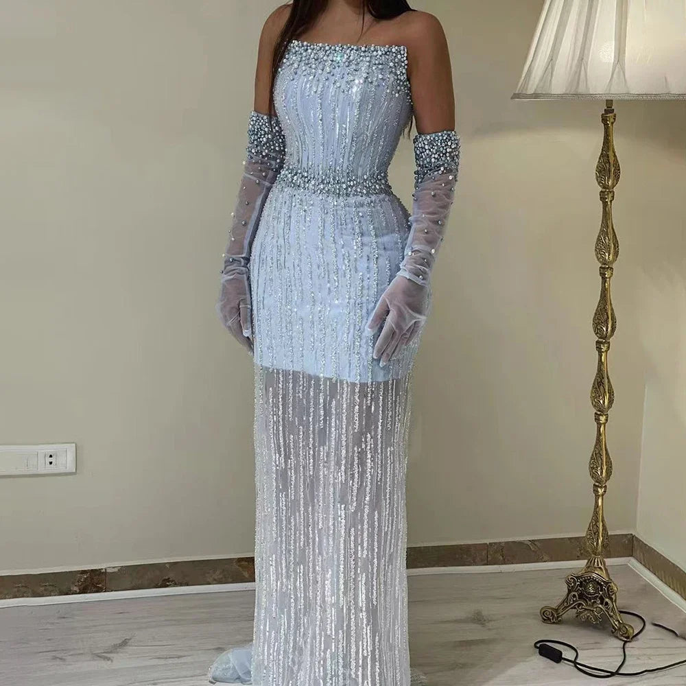 Sale Event Serene Hill Arabic Blue Elegant Mermaid Sexy Strapless Beaded Party Dresses Gowns Formal Women Evening 2024 LA71950A Sale Event Serene Hill Arabic Blue Elegant Mermaid Sexy Strapless Beaded Party Dresses Gowns Formal Women Evening 2024 LA71950A