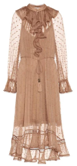 Time-Limited Offer Rustic Ruffle Dress