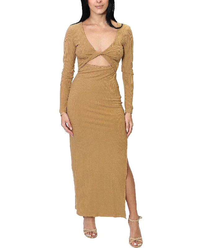 Unmissable Offer Cut-Out Ribbed Maxi Dress Swim Cover-Up