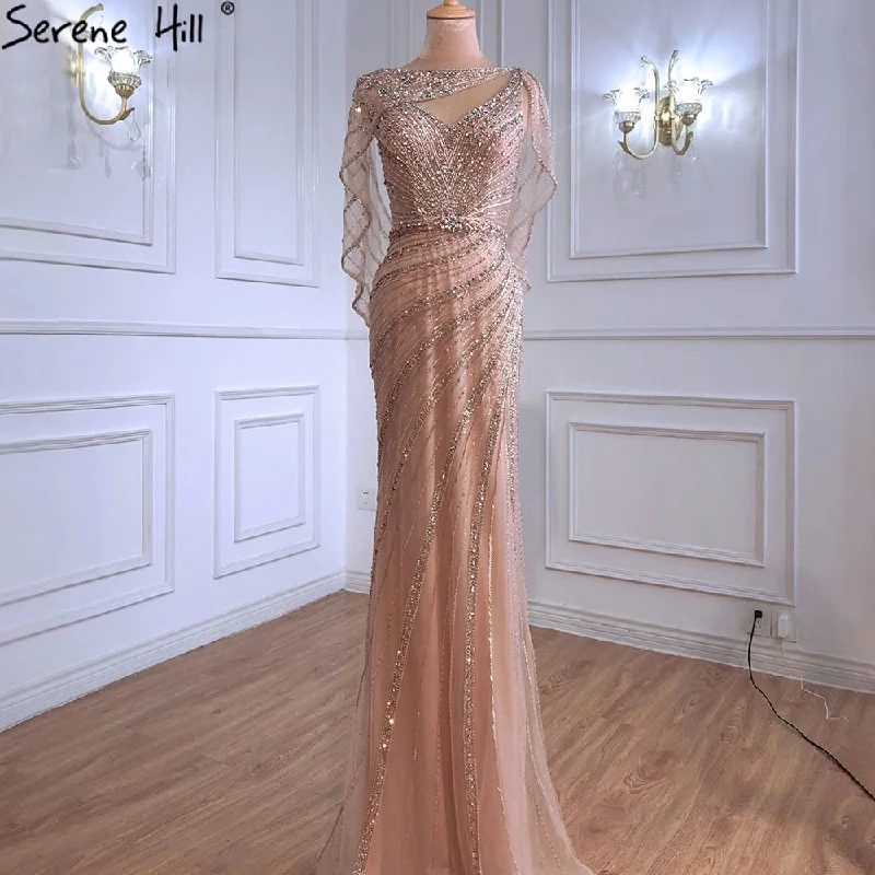 Limited Availability Serene Hill Luxury Mermaid Gold Evening Dresses Gowns 2024 Beading Diamond Sparkle Elegant For Women Party LA70910 Limited Availability Serene Hill Luxury Mermaid Gold Evening Dresses Gowns 2024 Beading Diamond Sparkle Elegant For Women Party LA70910