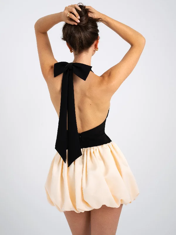 Exclusive Access Yaira Backless Drop Waist Mini Bubble Dress
