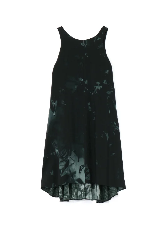 One-DAY Sale WOOL FLOWER SHADOW PRINT DRESS