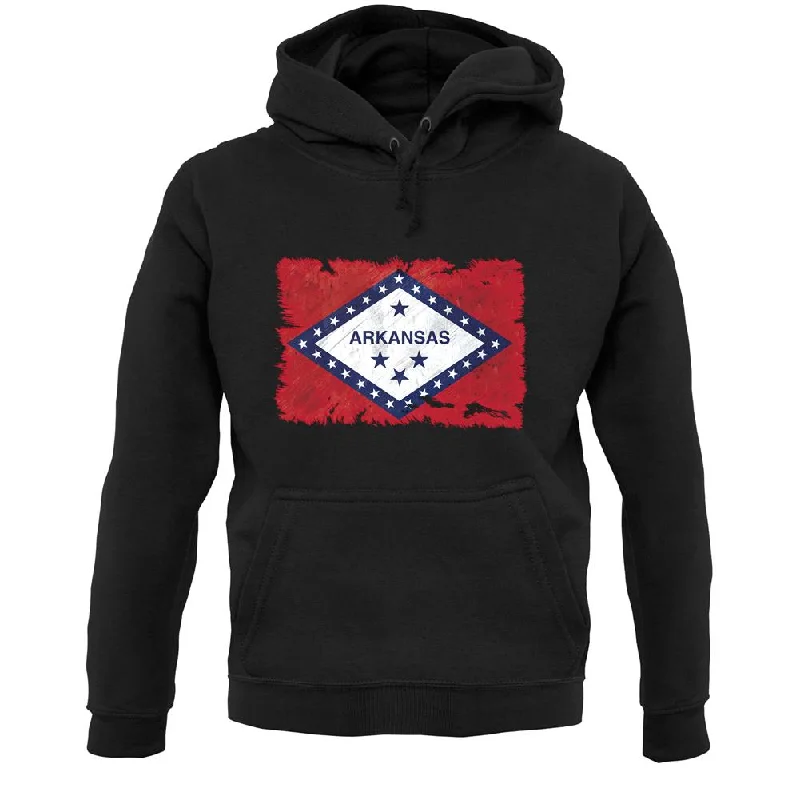 Unbeatable Prices Arkansas Grunge Style Flag Unisex Hoodie