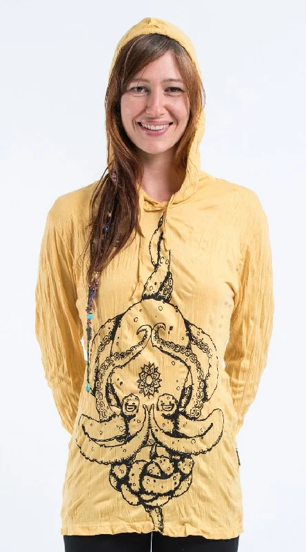 Instant Savings Sure Design Unisex Octopus Mandala Hoodie Yellow