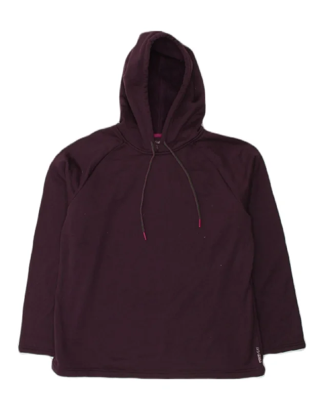 Limited Stock EDDIE BAUER Womens Hoodie Jumper UK 18 XL Purple Polyester