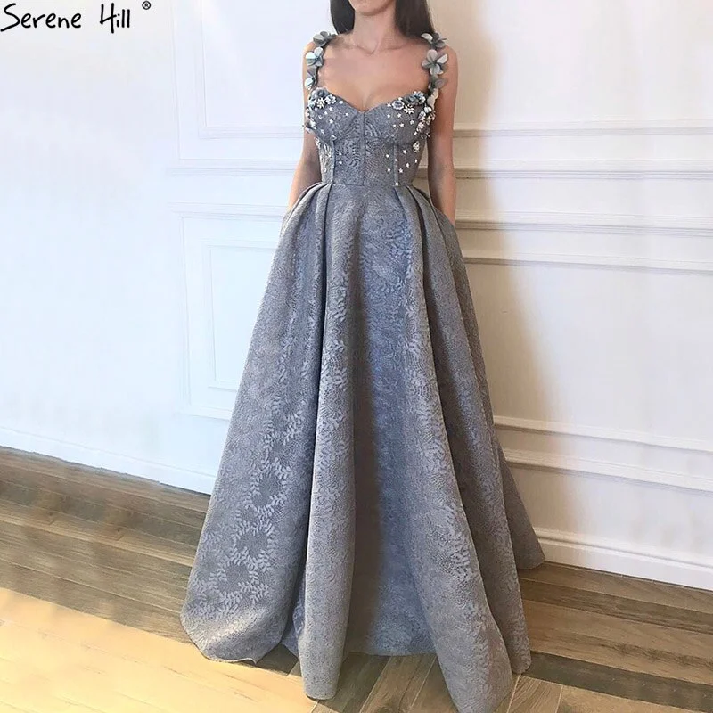 Overstock On Sale No Return No Refund Sale 2024 Grey Sequined Flowers Lace Evening Dresses New Sexy Sleeveless Fashion Beach Evening Gowns Serene Hill LA6539 Overstock On Sale No Return No Refund Sale 2024 Grey Sequined Flowers Lace Evening Dresses New Sexy Sleeveless Fashion Beach Evening Gowns Serene Hill LA6539
