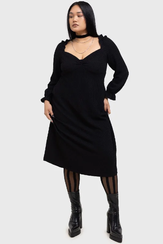 Price Drop Shadow Weave Maxi Dress [PLUS]