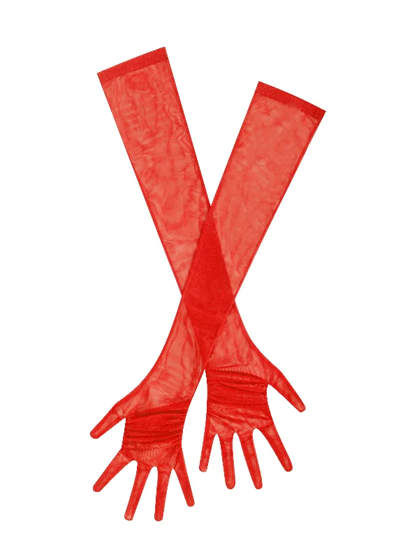 Reduced Prices Qira Poinciana Mesh Opera-length Gloves