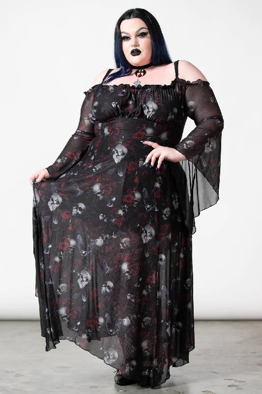 Big Discounts Mystic Meadow Mesh Maxi Dress [PLUS]