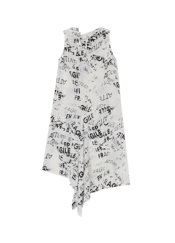 Unmissable Offer RAYON GEORGETTE OPEN COLLAR SLEEVELESS DRESS