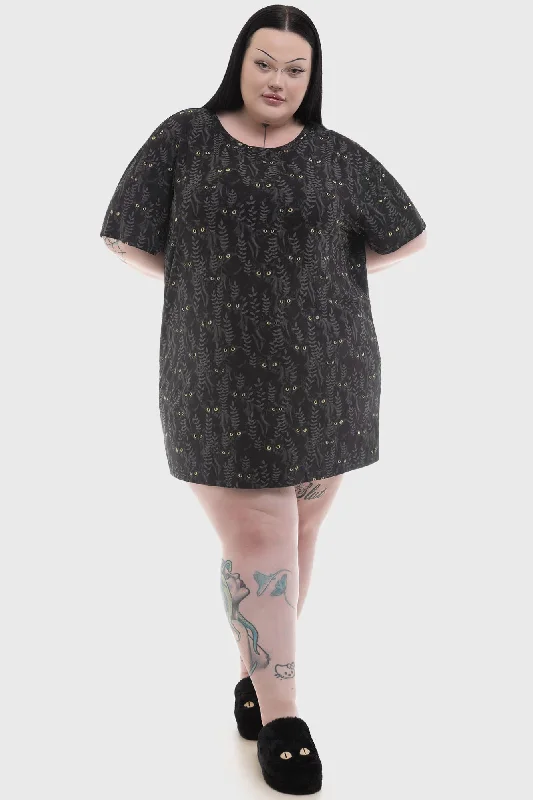Savings Galore Familiar Woods T-Shirt Dress [PLUS]