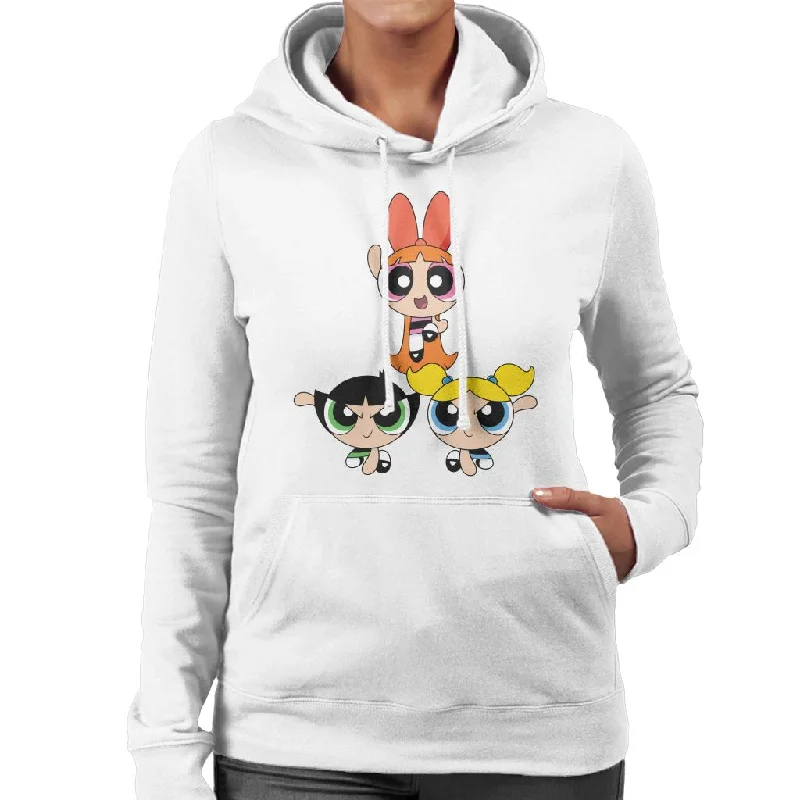 Online Exclusive Powerpuff Girls Action Pose Women's Hooded Sweatshirt
