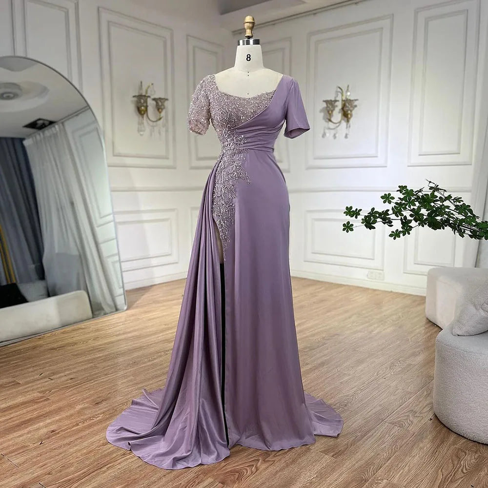 Buy More, Save More Serene Hill Arabic Lilac Mermaid Elegant Satin Beaded Luxury Dubai Gray Evening Dresses Gowns For Women Wedding Party LA72583 Buy More, Save More Serene Hill Arabic Lilac Mermaid Elegant Satin Beaded Luxury Dubai Gray Evening Dresses Gowns For Women Wedding Party LA72583