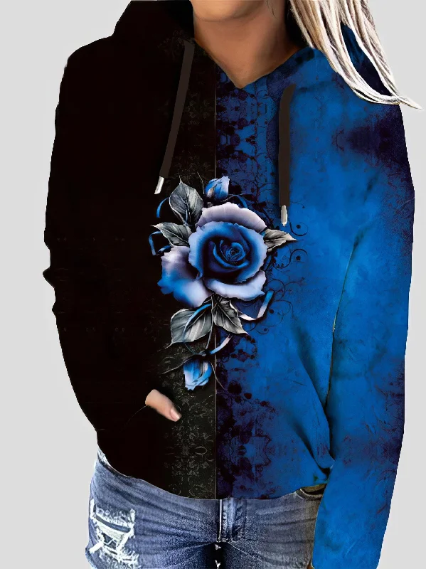 Limited Time Discount Graphic Rose Hoodie