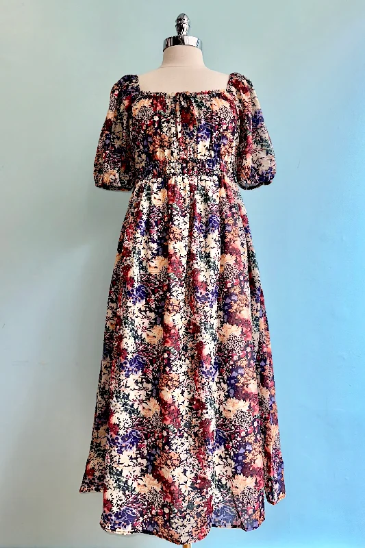 Incredible Offers Wildflower Bubble Sleeve Midi Dress