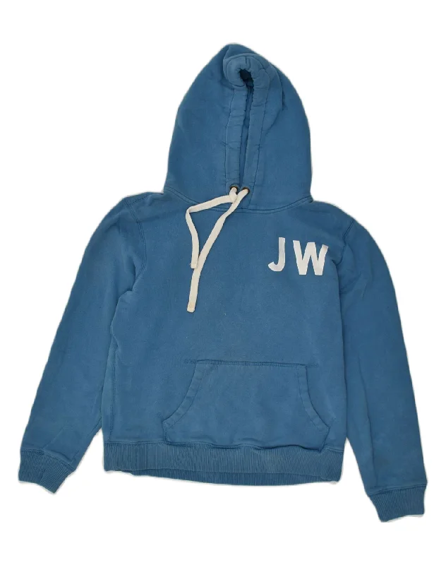 Big Discounts JACK WILLS Womens Graphic Hoodie Jumper UK 14 Large Blue Cotton
