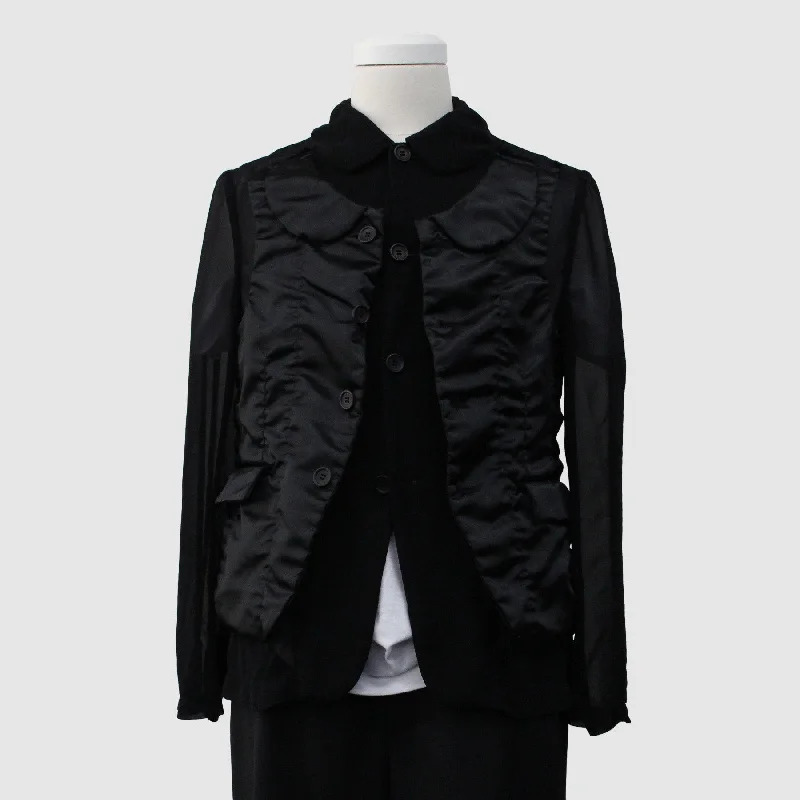 Flash Deals BLACK Comme des Garcons Polyester Jacket (Black)