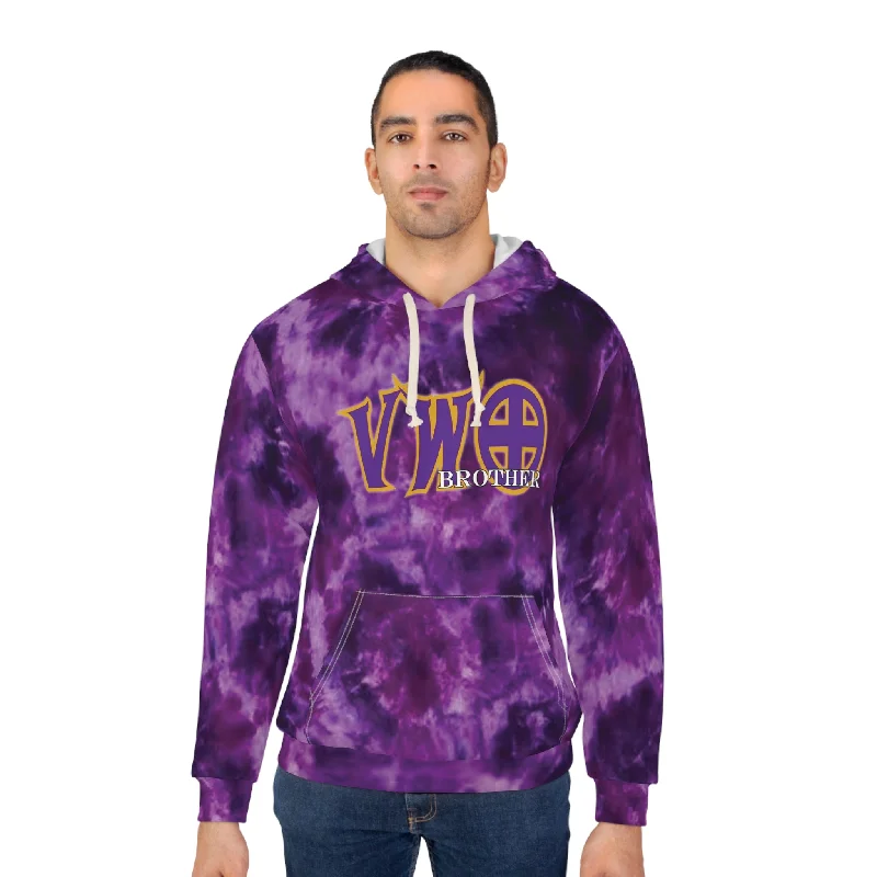 Steals and Deals Unisex Pullover Hoodie - Purple Tie-Dye - VWO Brother