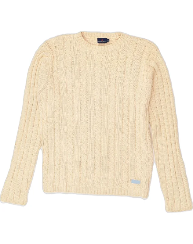 Price Smash CONTE OF FLORENCE Womens Crew Neck Jumper Sweater UK 16 Large Beige Cotton